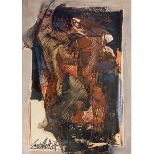 Mashkoor Raza, 12 x 16 Inch, Oil On Paper, Abstract Painting, AC-MR-750